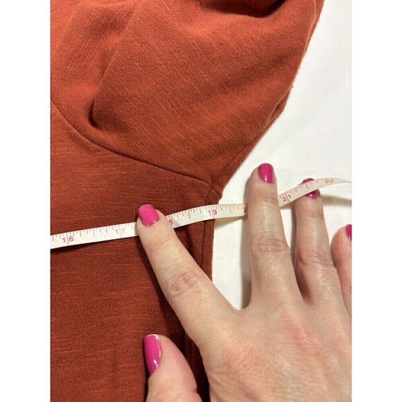 Pilcro Anthropologie Sweatshirt Burnt Orange Brown Medium Twist Front - Picture 5 of 9